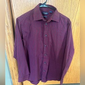 Chaps red/navy boys dress shirt